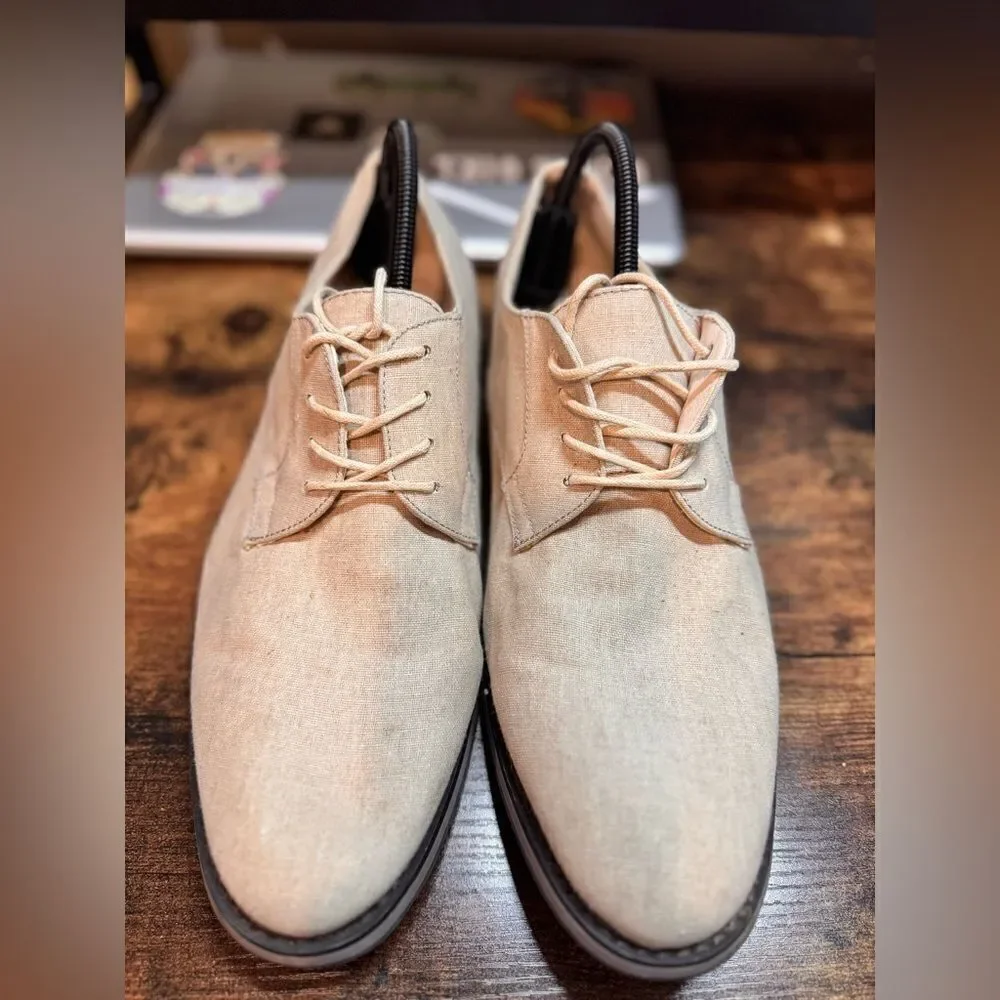 Express‎ Light Tan Linen Feel Oxfords Size 11